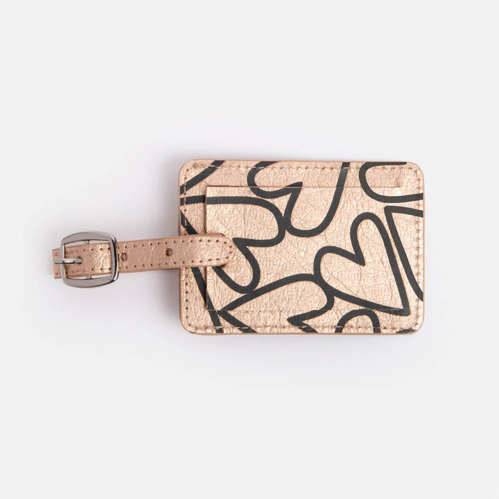 rose gold coated kraft paper luggage tag