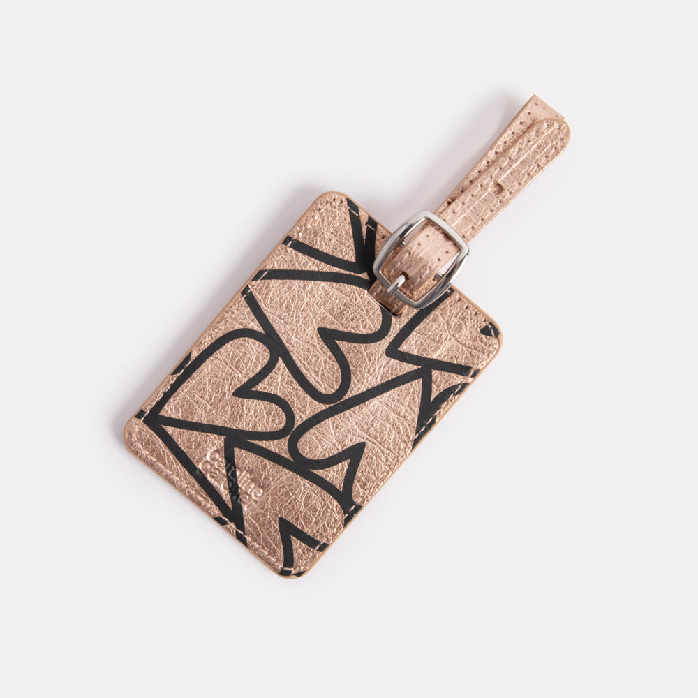 rose gold coated kraft paper luggage tag