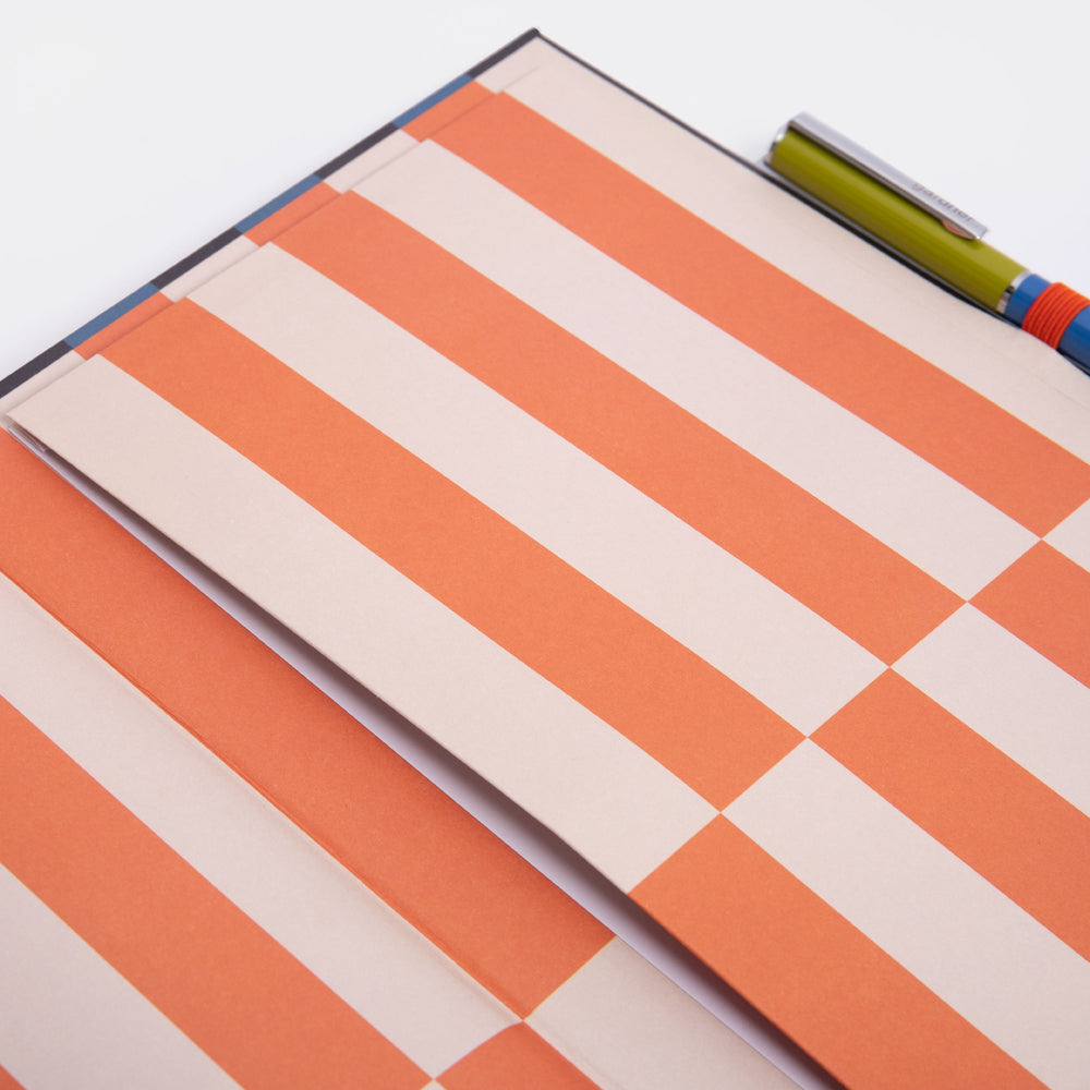 casebound note & pen set inner page pocket