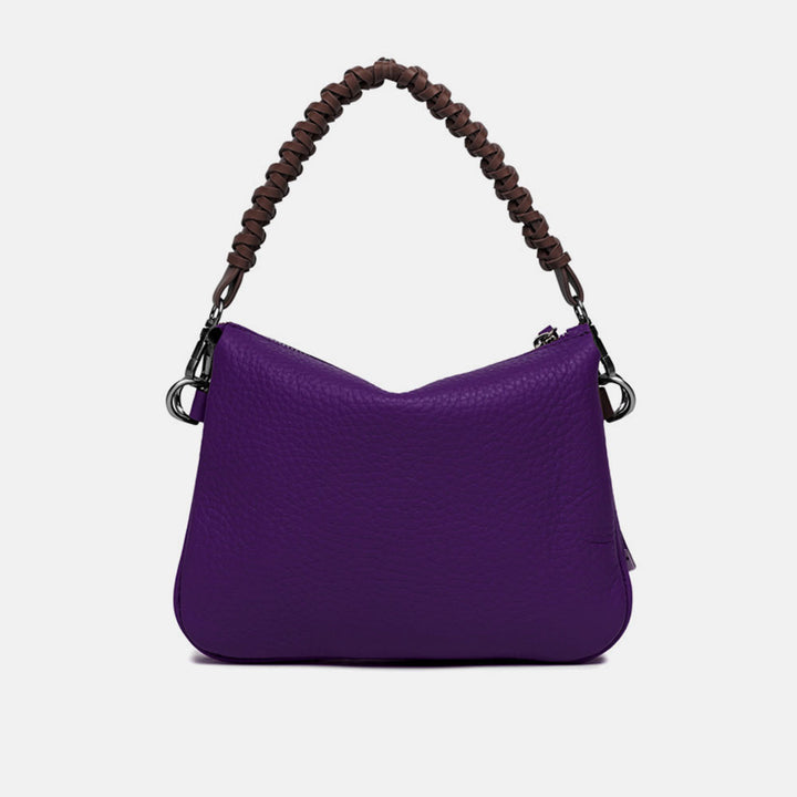 purple leather Mia bag, made in Italy by Gianni Chiarini