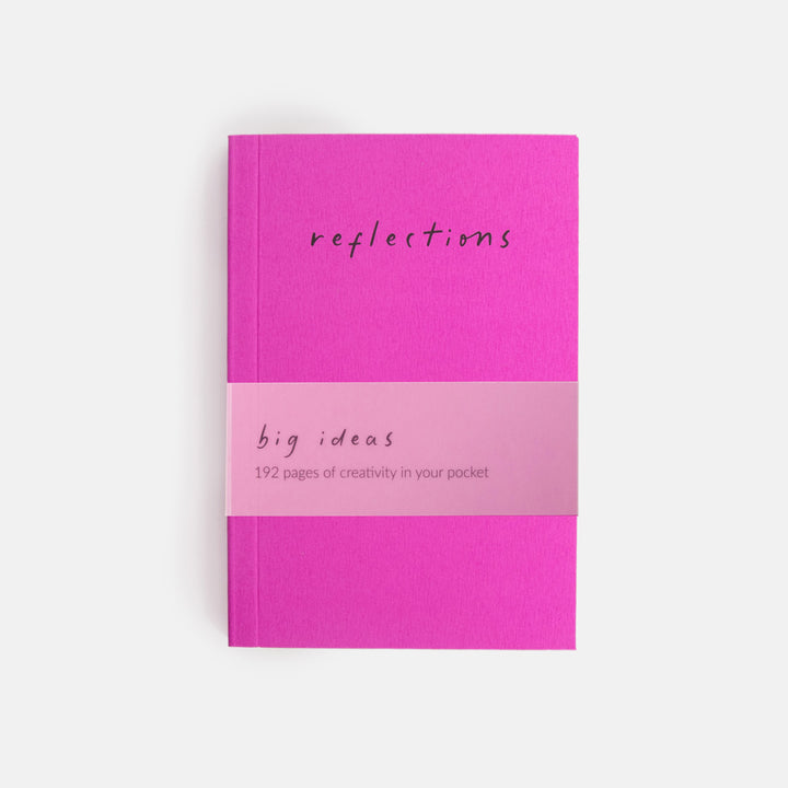 Fuchsia Pink 'Reflections' A6 Softback Notebook