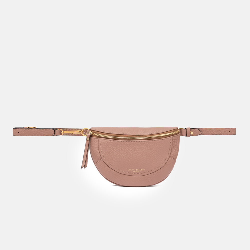 Pink Leather Brooke Belt Bag, made in Italy by Gianni Chiarini