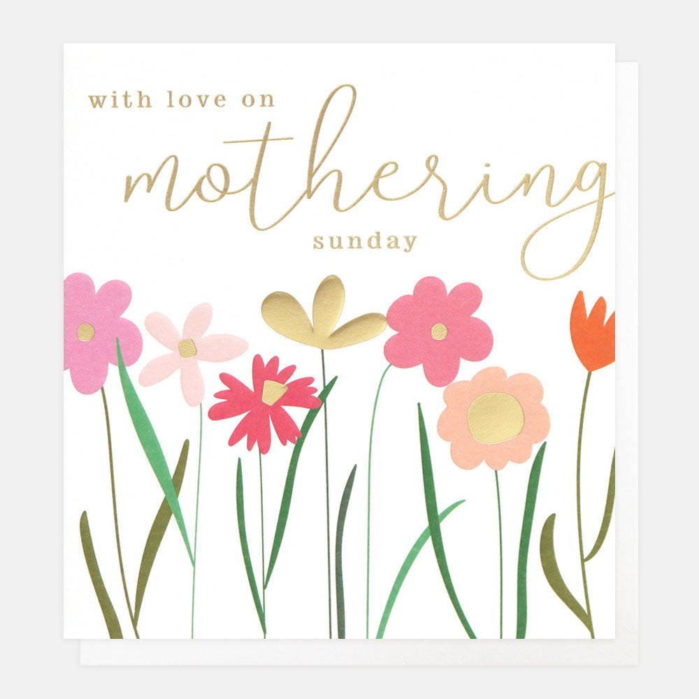 meadow flowers 'woith love on mothering sunday' mother's day card