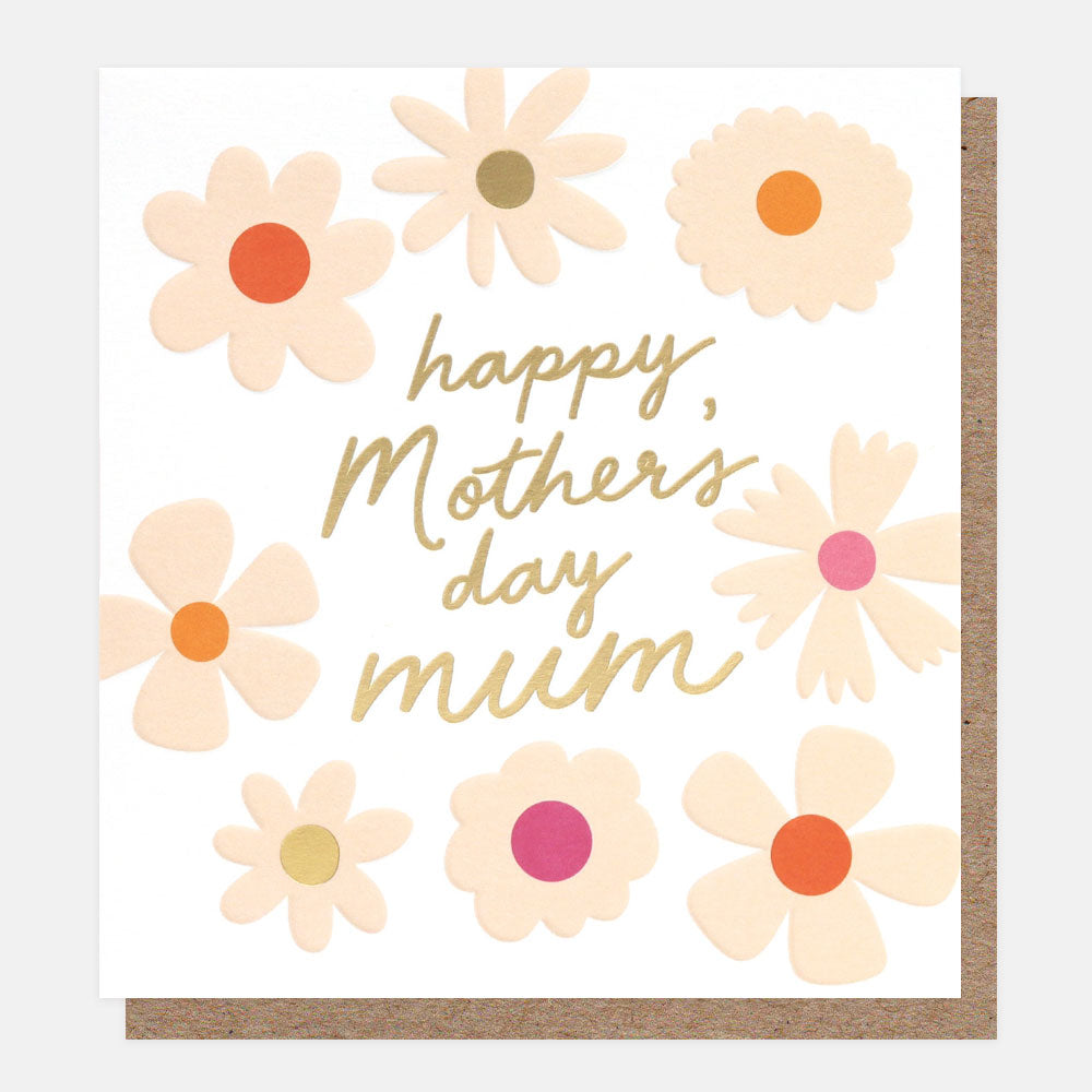 Pink Flowers 'happy Mother's Day mum' Card