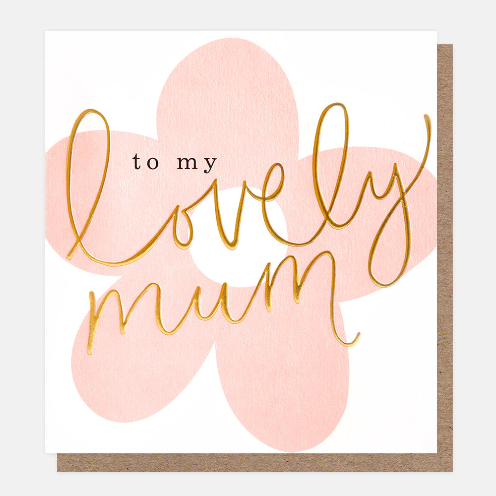 big pink flower to my lovely mum card