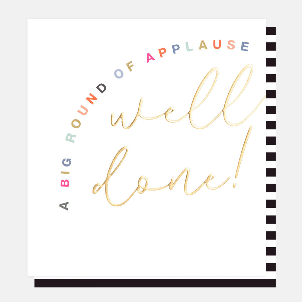 well done 'a big round of applause' congratulations card