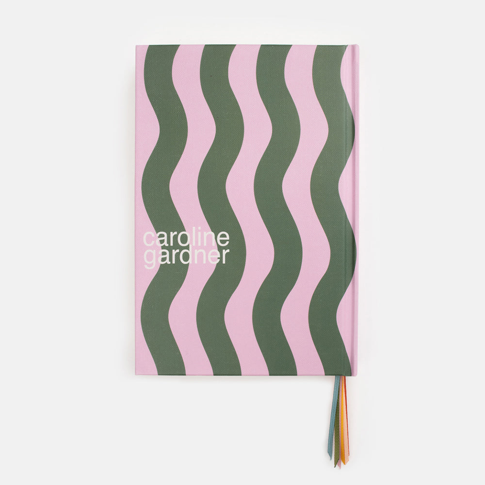Pink/Green Wave Stripe Multi Ribbon Notebook – Caroline Gardner