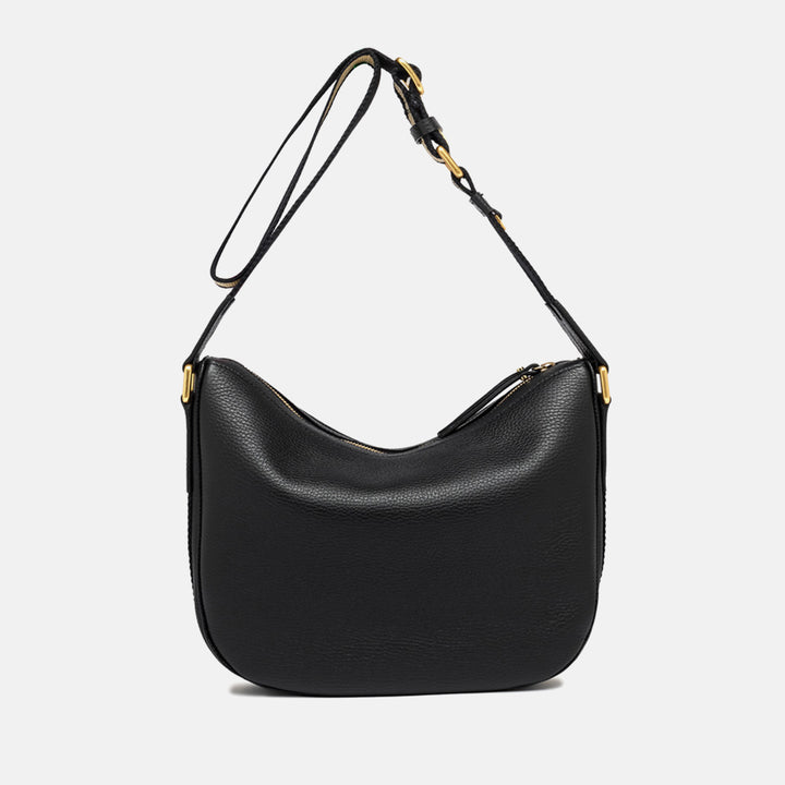 black leather Armonia shoulder bag, made in Italy by Gianni Chiarini
