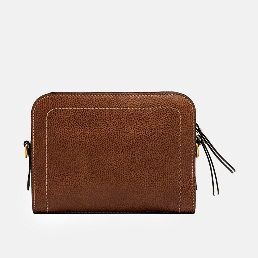 honey brown leather olly crossbody bag, made in Italy by Gianni Chiarini