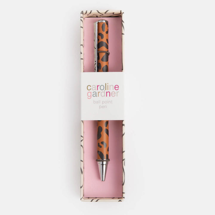 leopard print boxed ballpoint pen