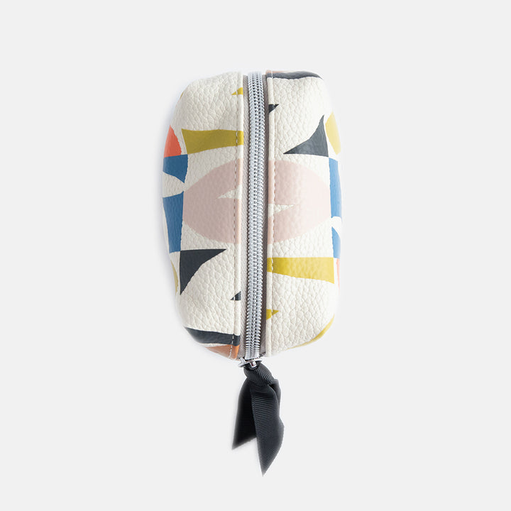 Multi Checkmate Hearts Mini Cube Cosmetic Bag