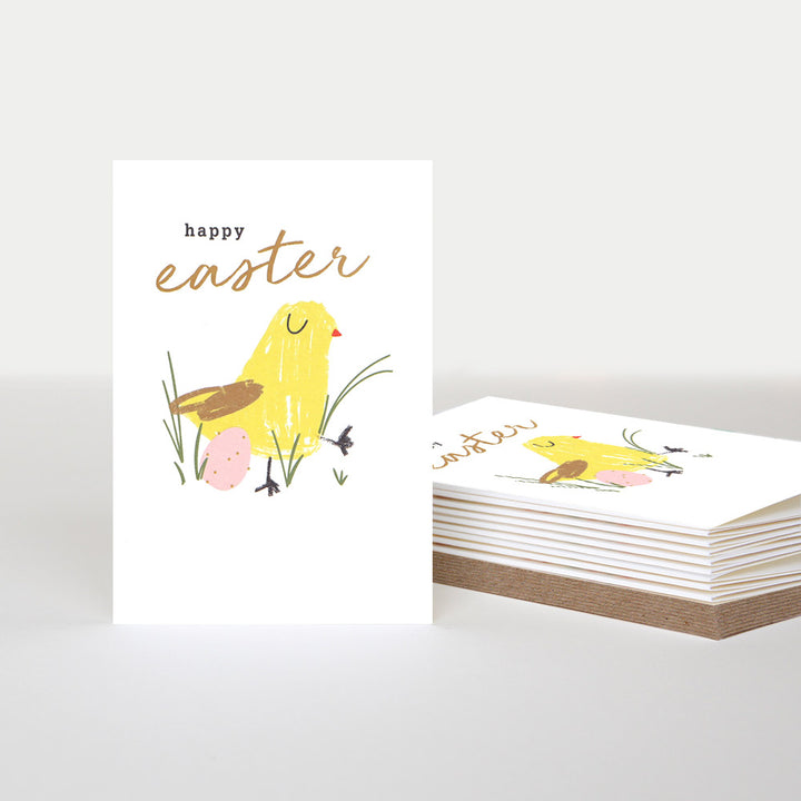 pack of 10 chick & egg easter notecards