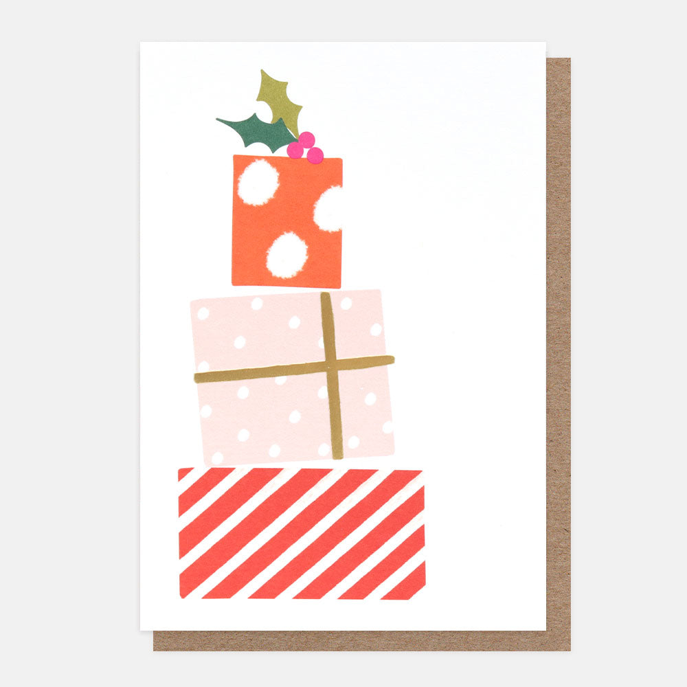 Stack of Presents Small Christmas Card Pack of 10