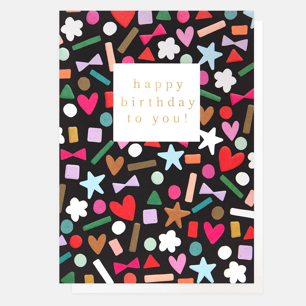 Multi Shapes Happy Birthday To You Card