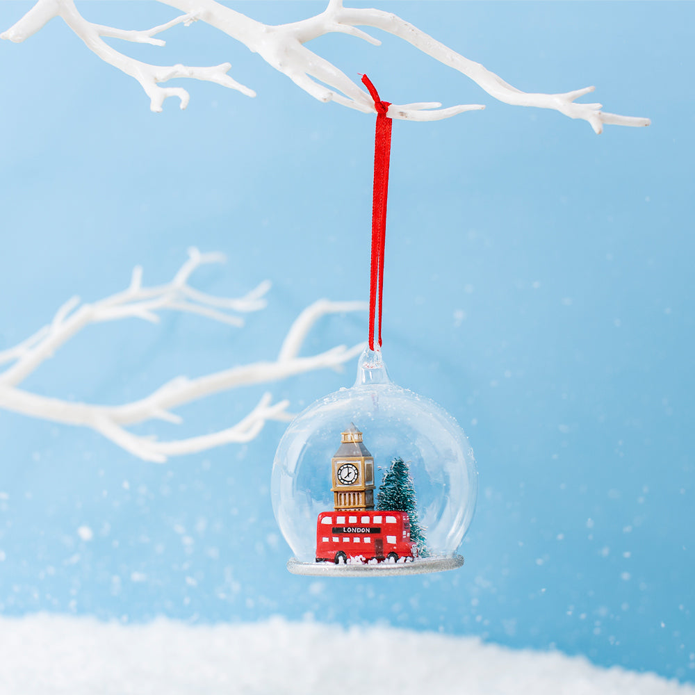 London Scene Dome Christmas Tree Decoration