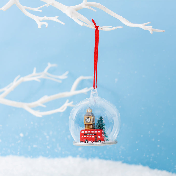 London Scene Dome Christmas Tree Decoration