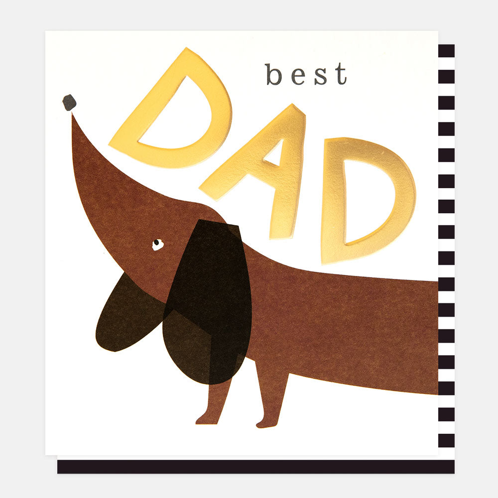 sausage dog best dad card