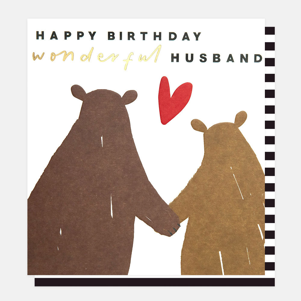 beers holding hands happy birthday wonderful husband card