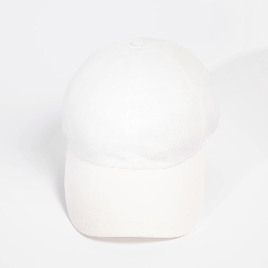white linen cap, made in Italy
