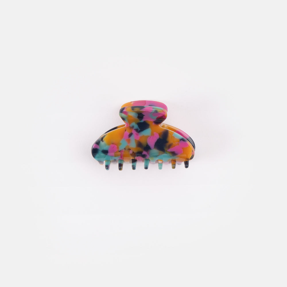 multi coloured 'passion fruit' acrylic hair claw