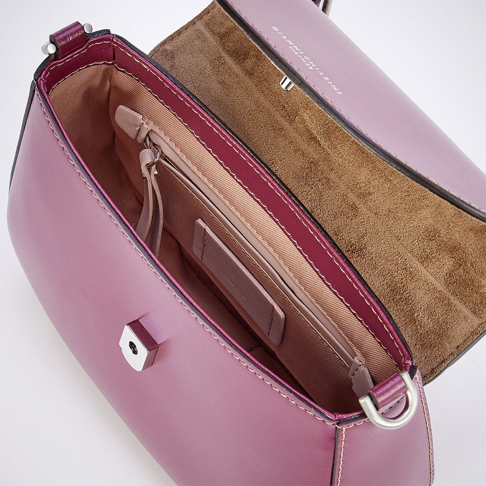 red beet leather Grace bag made in Italy by Gianni Chiarini