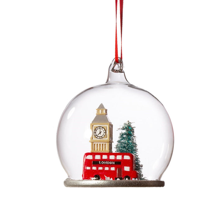 London Scene Dome Christmas Tree Decoration