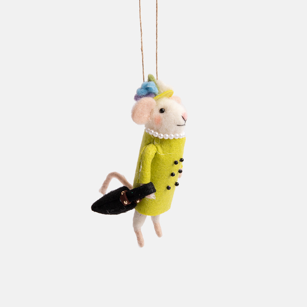 green queen mouse hanging christmas tree bauble decoration