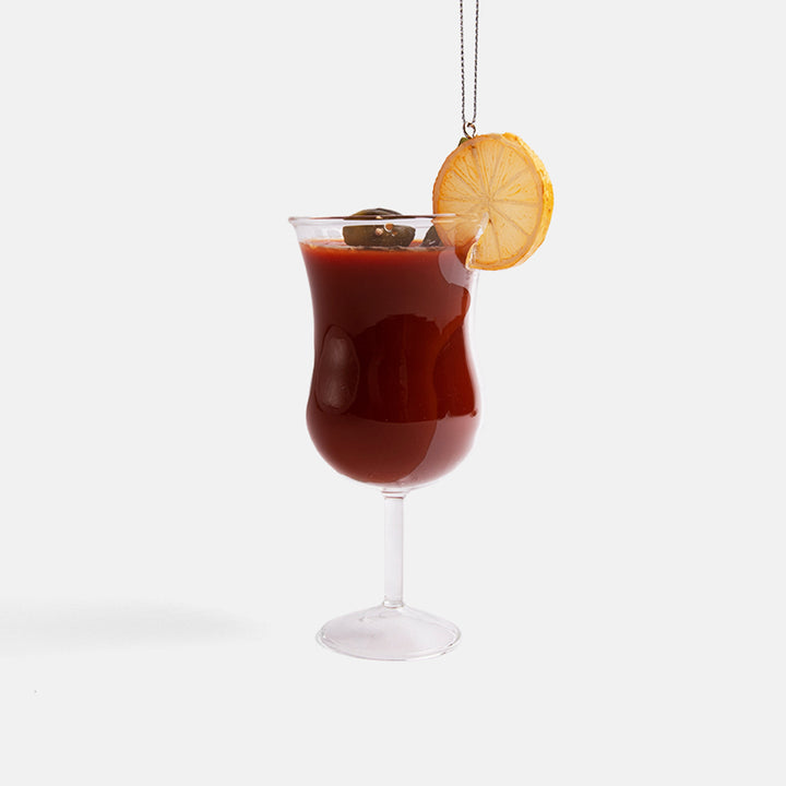 bloody mary cocktail glass hanging christmas tree bauble decoration