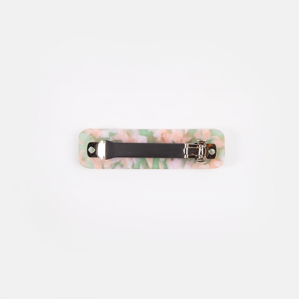 pink and green acrylic hair clip