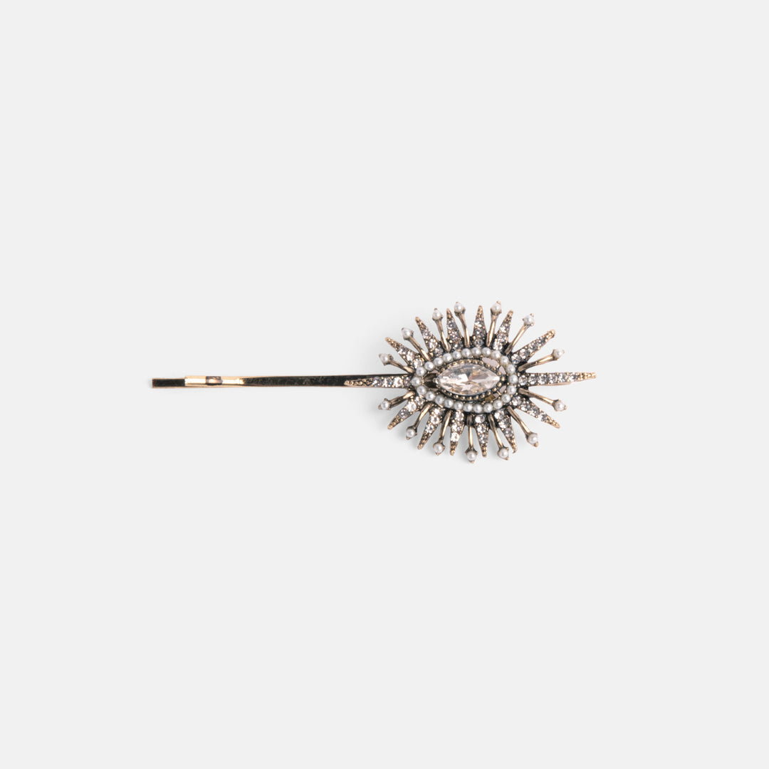 crystal burst hair slide