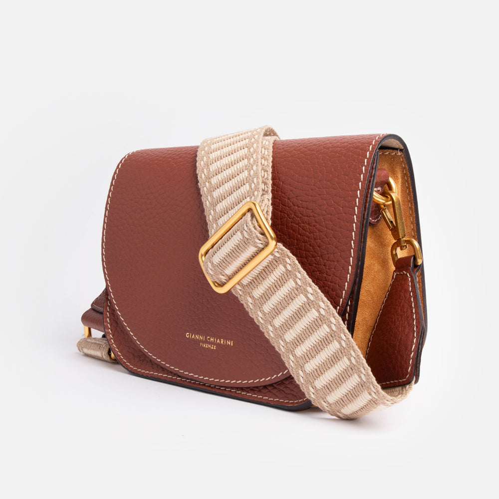 brown leather tara crossbody bag