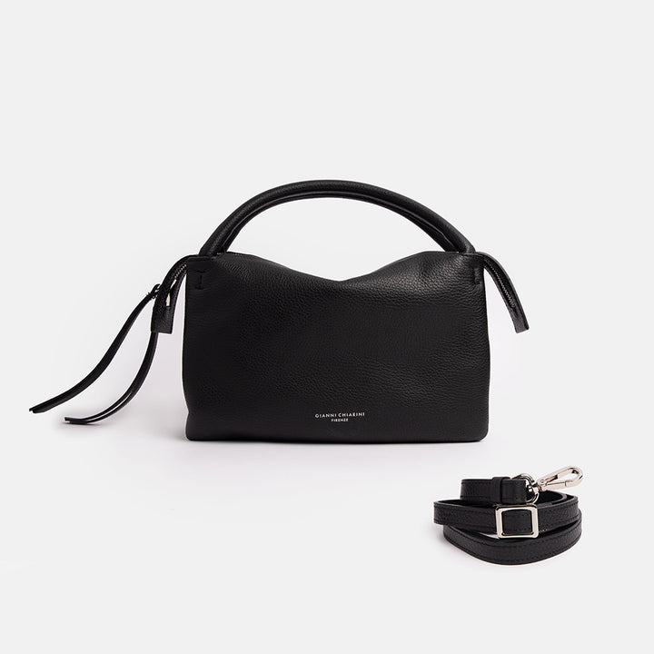 black leather three grab bag, made in Italy by Gianni Chiarini
