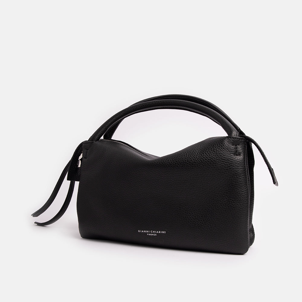 black leather three grab bag, made in Italy by Gianni Chiarini