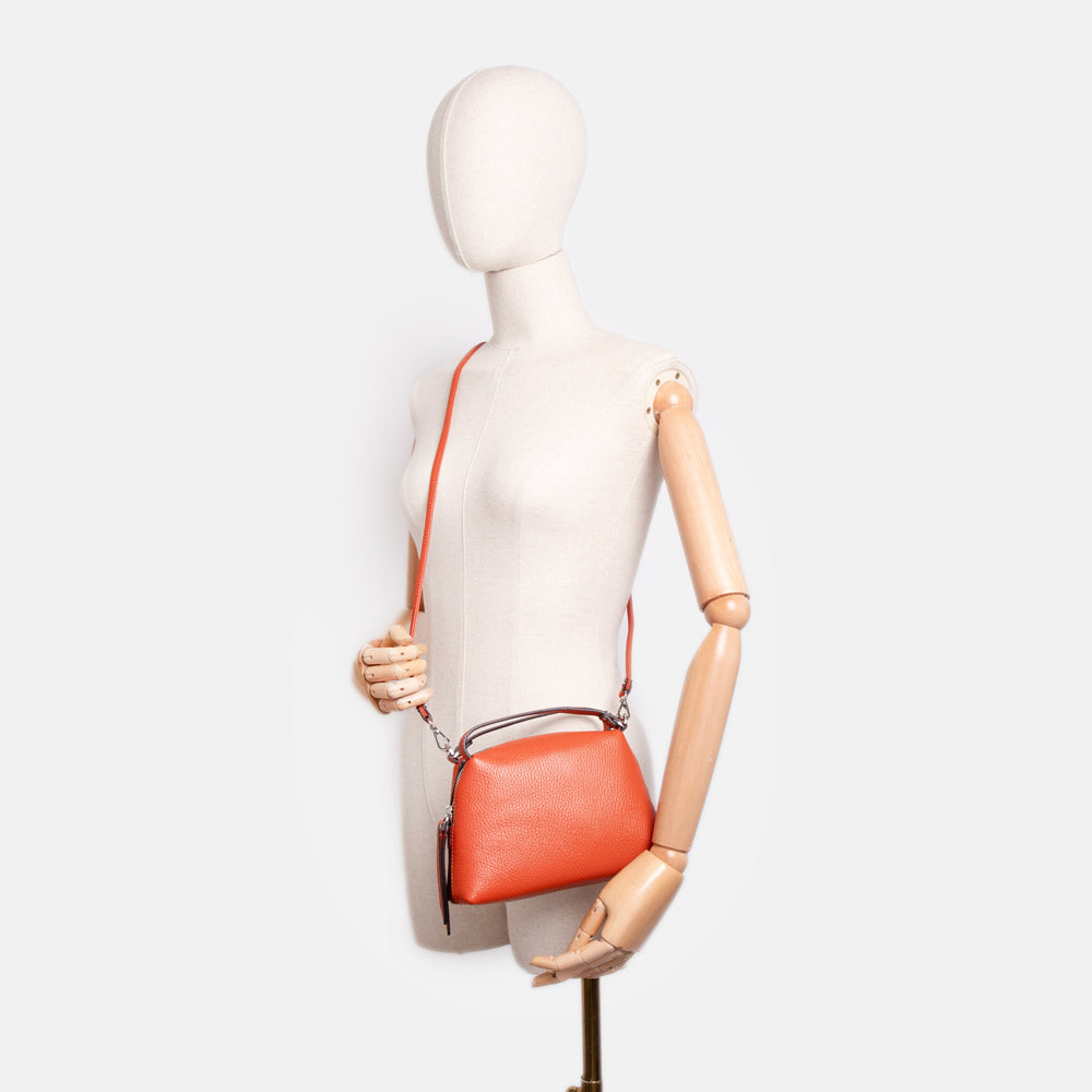 Autumn Orange Leather Small Alifa Bag