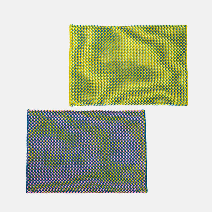 set of 4 colourful woven jacquard placemats