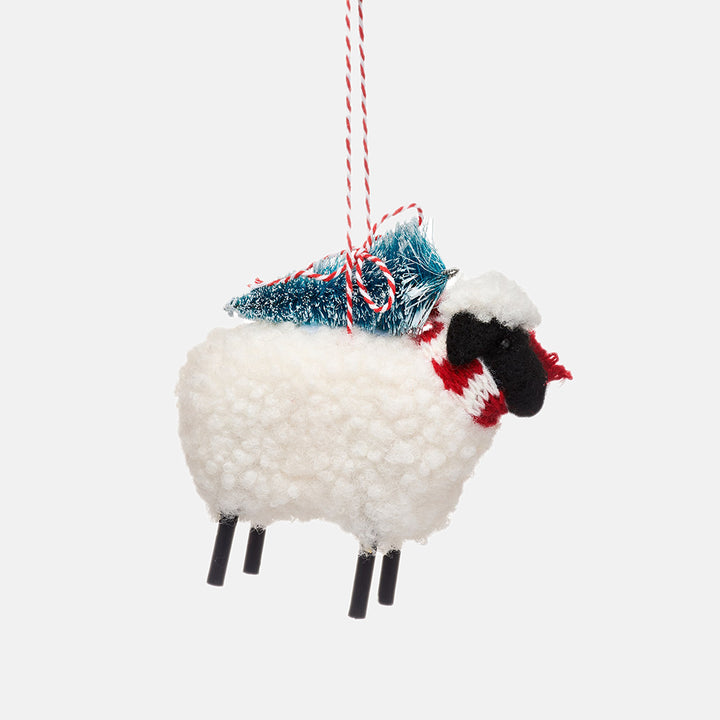 Sheep & Tree Christmas Decoration