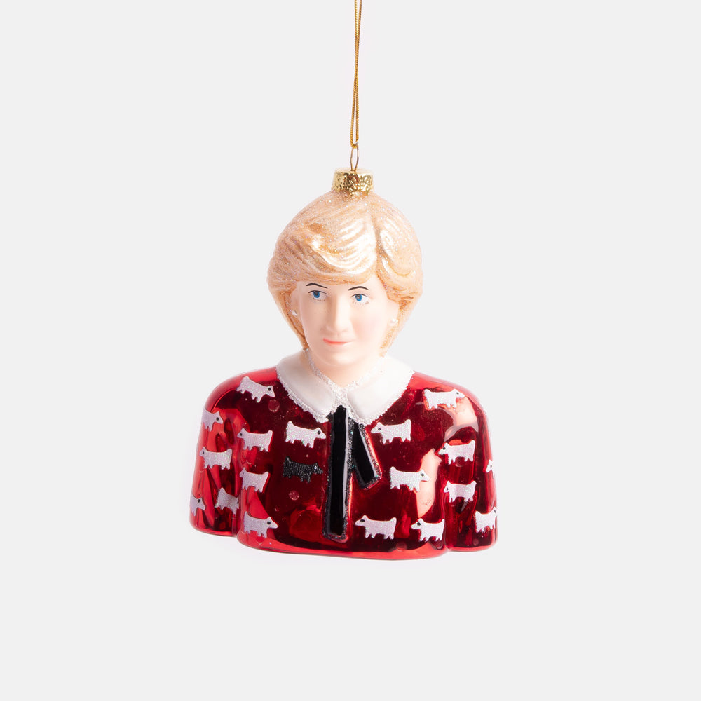 princess diana glass hanging christmas tree decoration