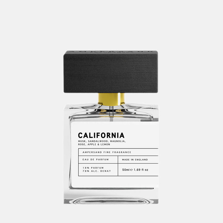 california eau de parfum, 50ml, made by Ampersand fragrances