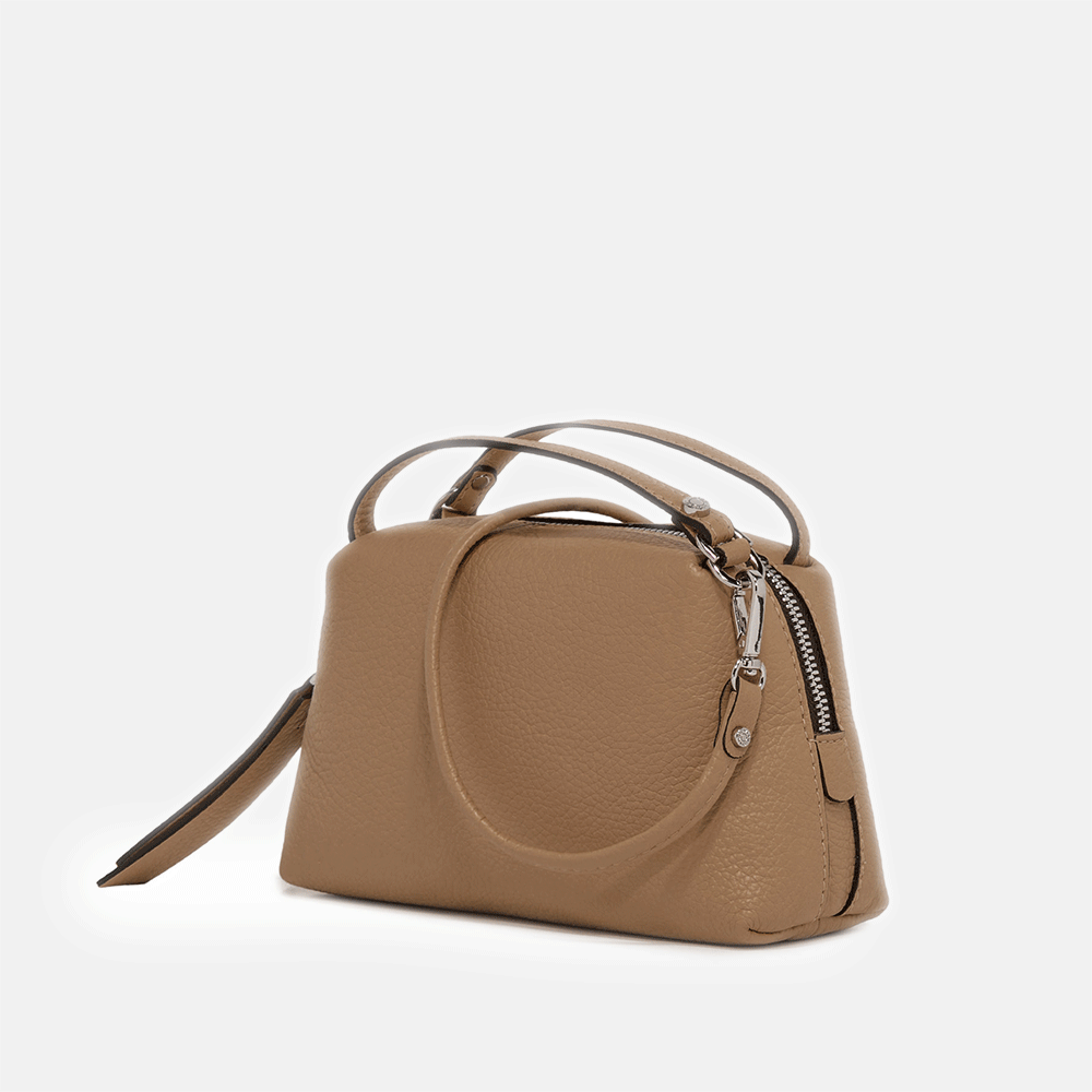 Tan Leather Small Alifa Bag, made in Italy by Gianni Chiarini