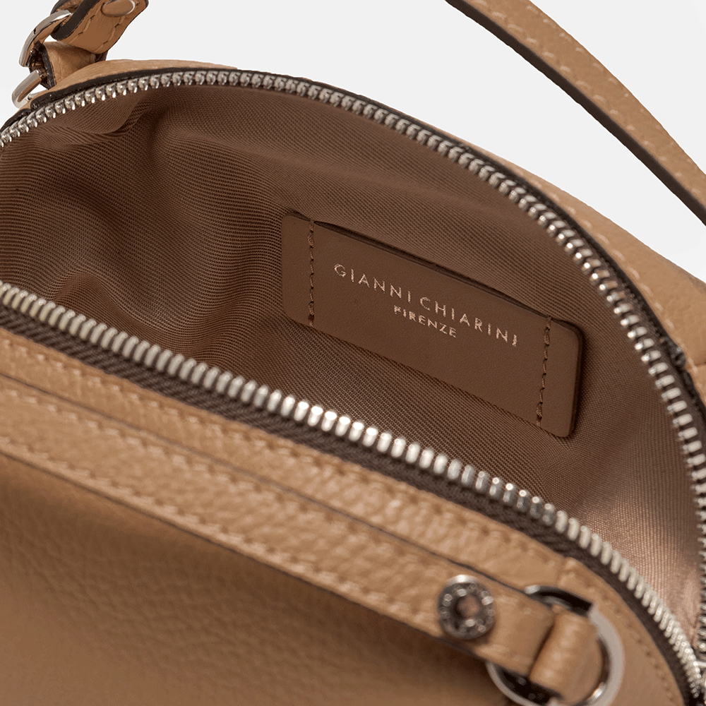 Tan Leather Small Alifa Bag, made in Italy by Gianni Chiarini