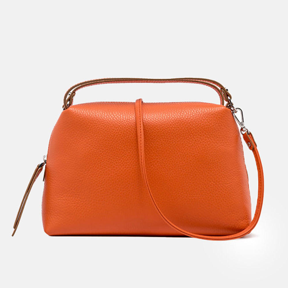 Orange Leather Large Alifa Bag made in Italy by Gianni Chiarini