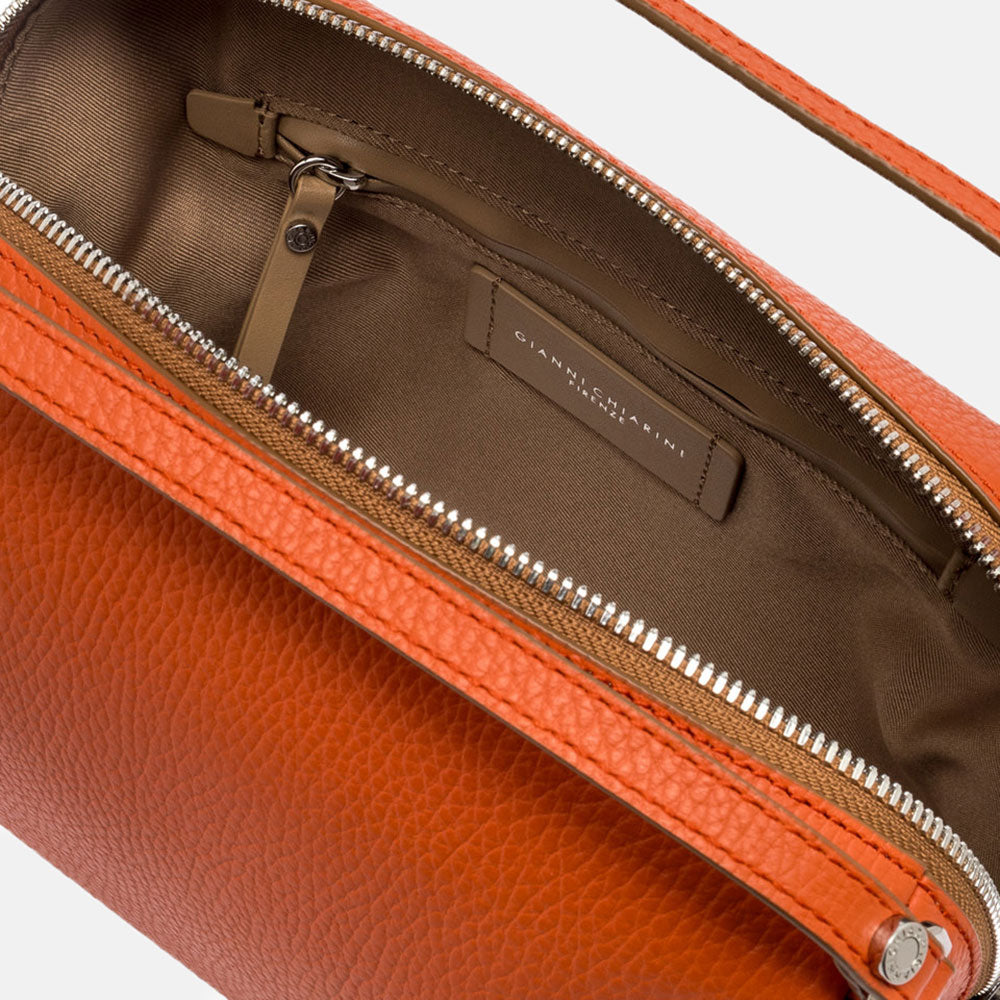 Orange Leather Large Alifa Bag made in Italy by Gianni Chiarini