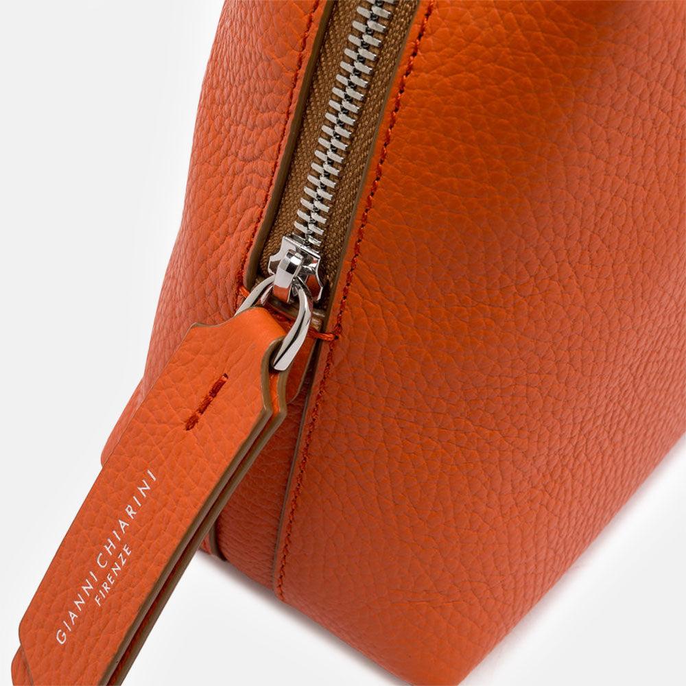 Orange Leather Large Alifa Bag made in Italy by Gianni Chiarini