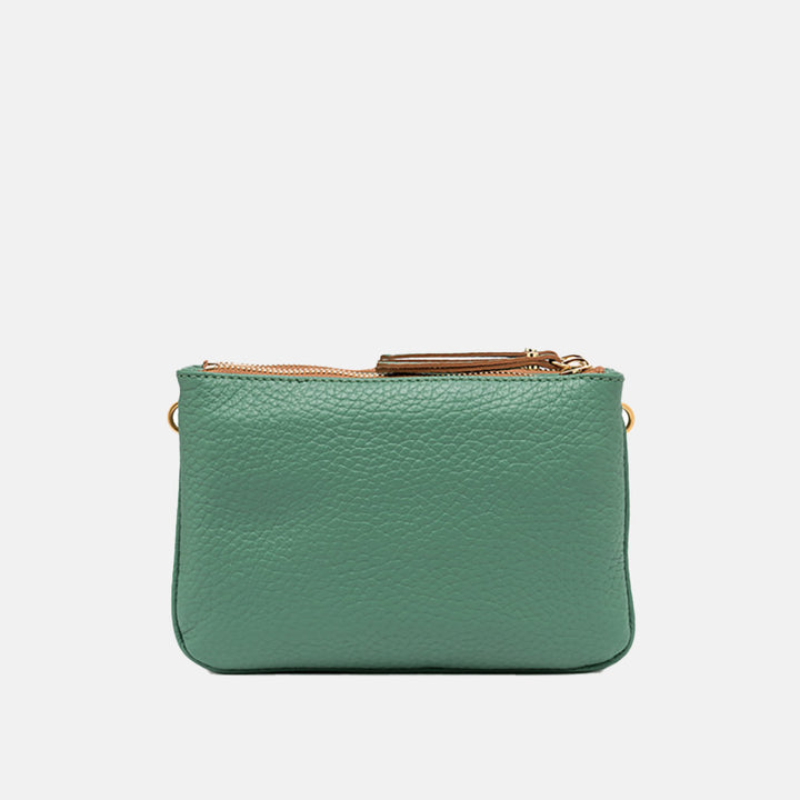 Mint Green Leather Frida Crossbody Bag made in Italy by Gianni Chiarini