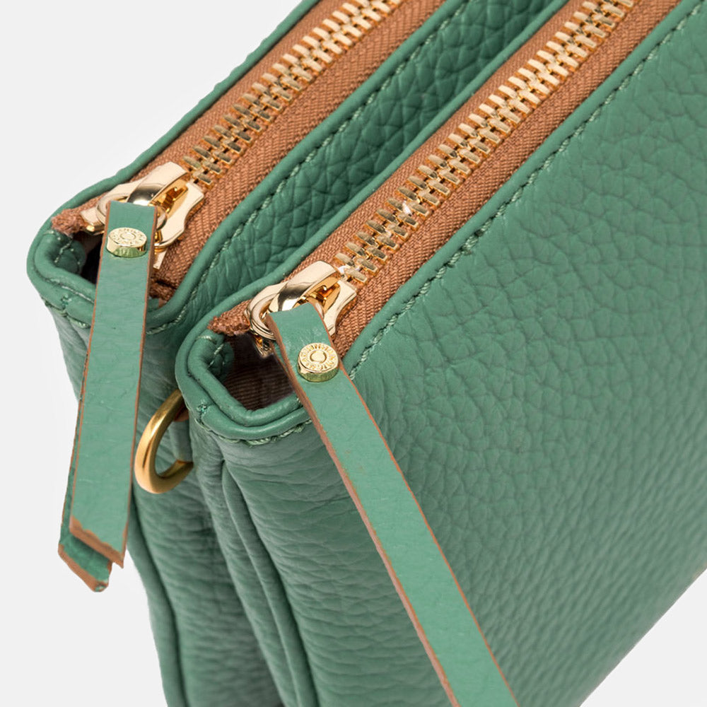 Mint Green Leather Frida Crossbody Bag made in Italy by Gianni Chiarini