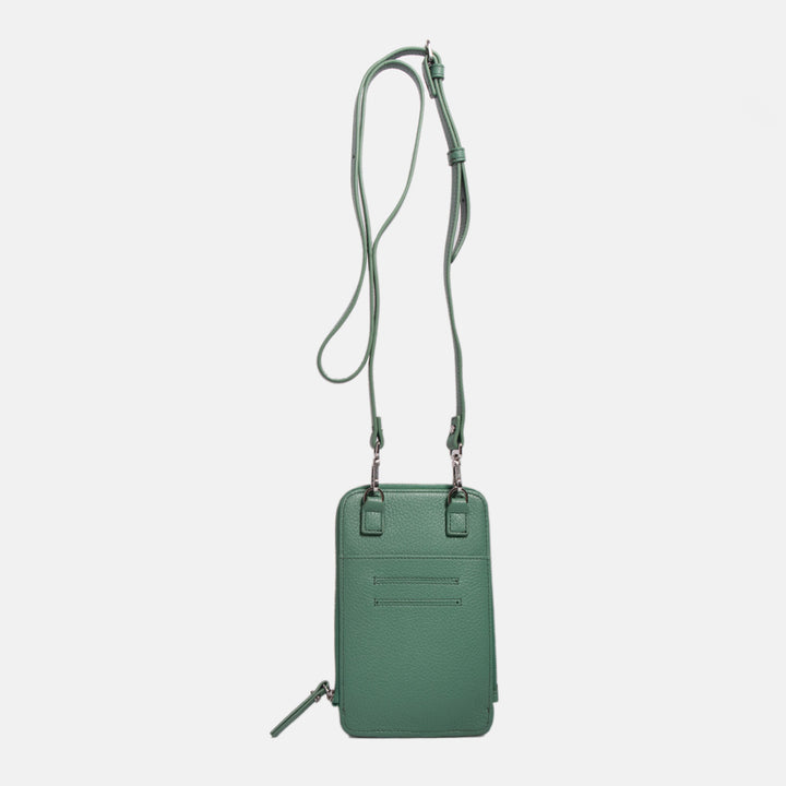 Mint Green Leather Dollaro Phone Bag, made in Italy by Gianni Chiarini