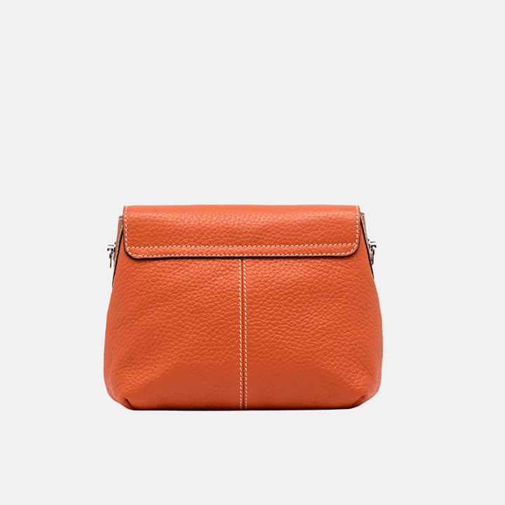 Orange Leather Alessandra Crossbody Bag, made in Italy by Gianni Chiarini