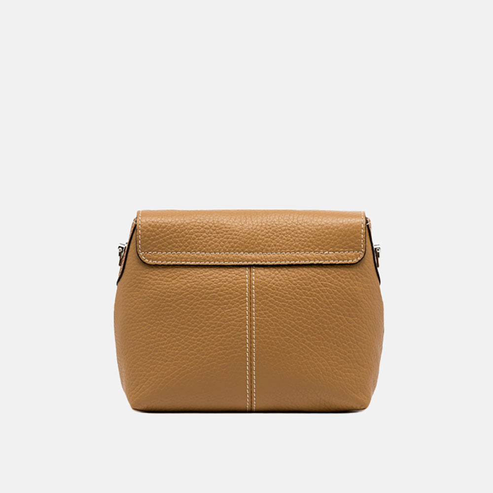 tan leather Alessandra crossbody bag, made in Italy by Gianni Chiarini