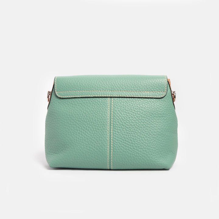 Mint Green Leather Alessandra Crossbody Bag, made in Italy by Gianni Chiarini