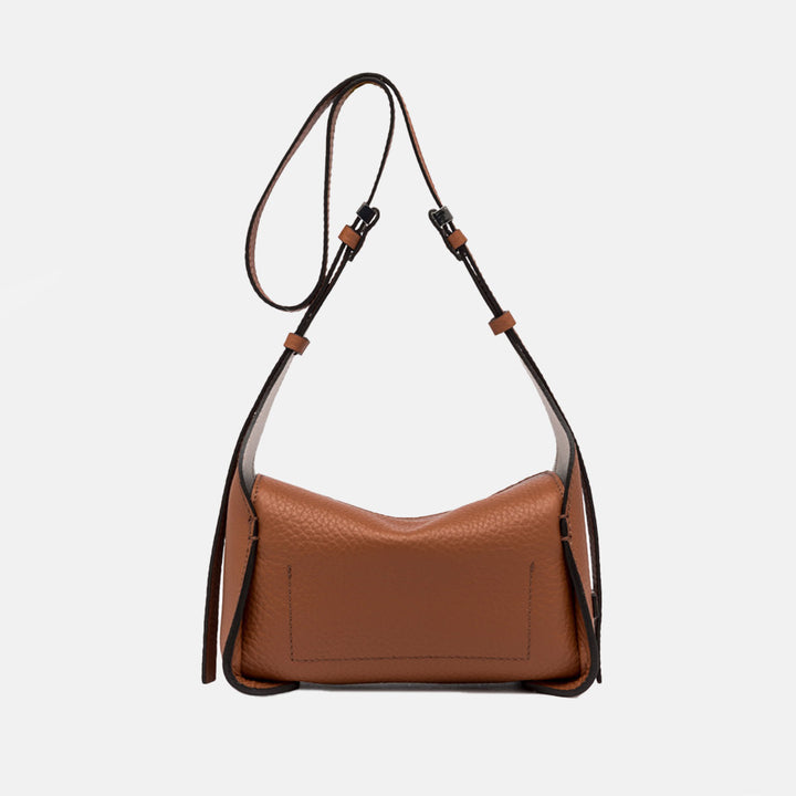 Caramel brown Leather Penelope Crossbody Bag, made in Italy by Gianni Chiarini